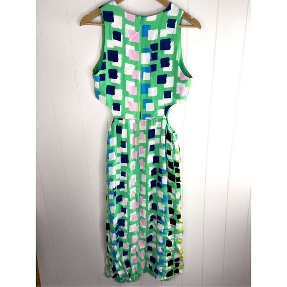 Anthropologie Corey Lynn Calter Abstract Midi Dress Cutout Size M - Picture 12 of 14